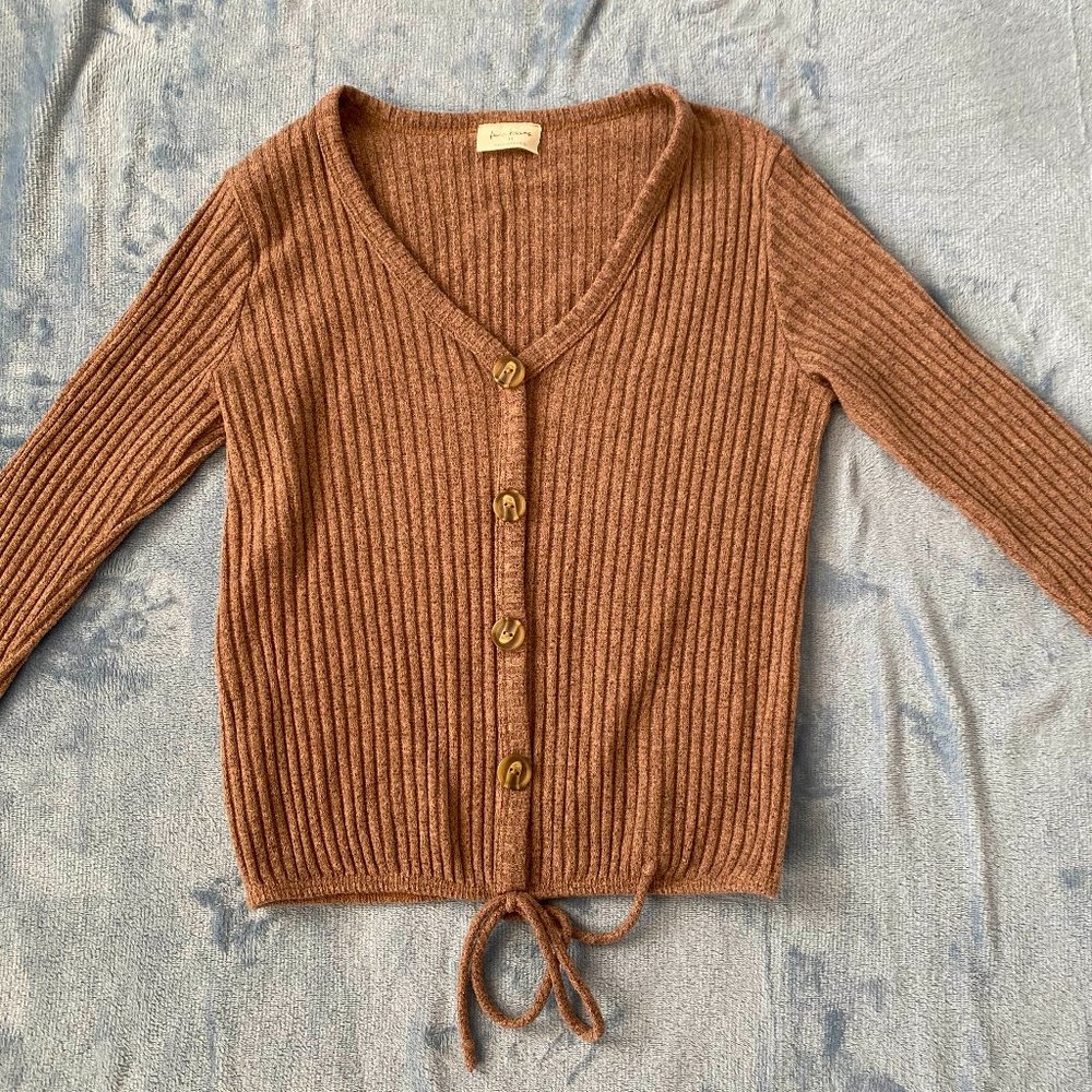 Free Kisses Light Brown Sweater